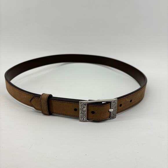 3-D Belt Co Womens Large Western Skinny Brown Leather Belt 3D main image 5